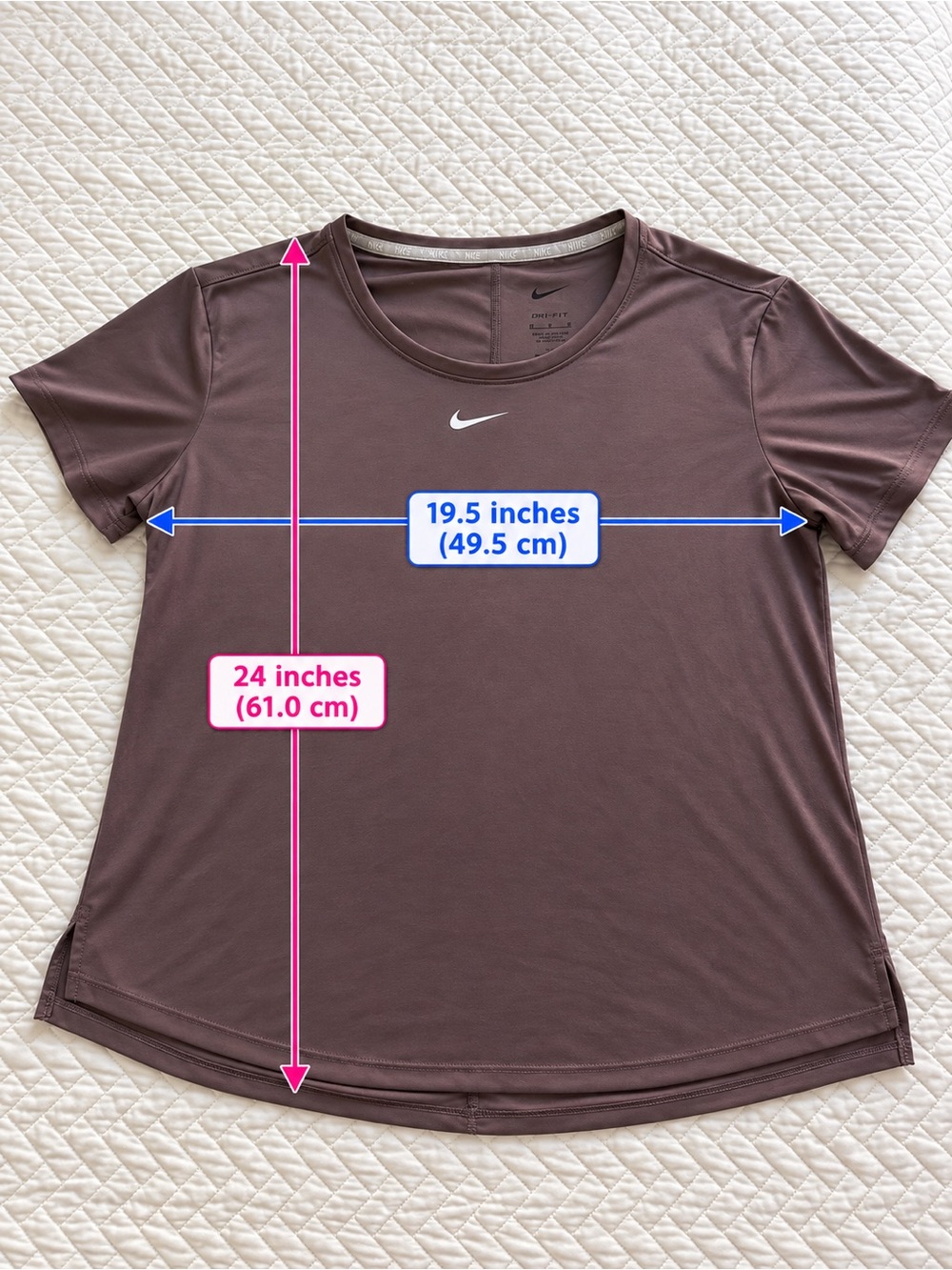 Nike Dri-FIT Women’s Brown Short Sleeve Athletic Top Size M